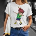 thumbnail image 4 of Dabbing Soccer Girl Brazil Brazilian Football Tshirt, 4 of 6