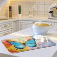 thumbnail image 6 of FREEAMG Butterfly Musical Notes Dish Drying Mat for Kitchen Counter, Ultra Absorbent Reversible Microfiber Dishes Drying Rack Pad Heat-resistant Mats 18x24in, 6 of 7