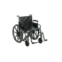 Drive Medical Sentra EC Heavy Duty Wheelchair, Detachable Desk Arms, Swing away Footrests, 22" Seat