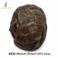 thumbnail image 2 of Lyricalhair Toupee for Men Full Lace Hairpieces Human Hair Replacement System 8"X10" Transparent Lace Mens Toupee Human Hair Units for Man Bleached Knots Male Hair Prosthesis, 2 of 7