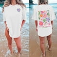 thumbnail image 2 of T Shirts for Women Beach Oversized Graphic Vintage Baggy Tees Summer Vacation Womens Summer Tops White L, 2 of 6