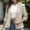 Beige, variant on Mgmyaa Blazers for Women Solid Color Business Casual 3/4 Sleeve Notch Collar Button Suit Jacket Office Jacket Coat
