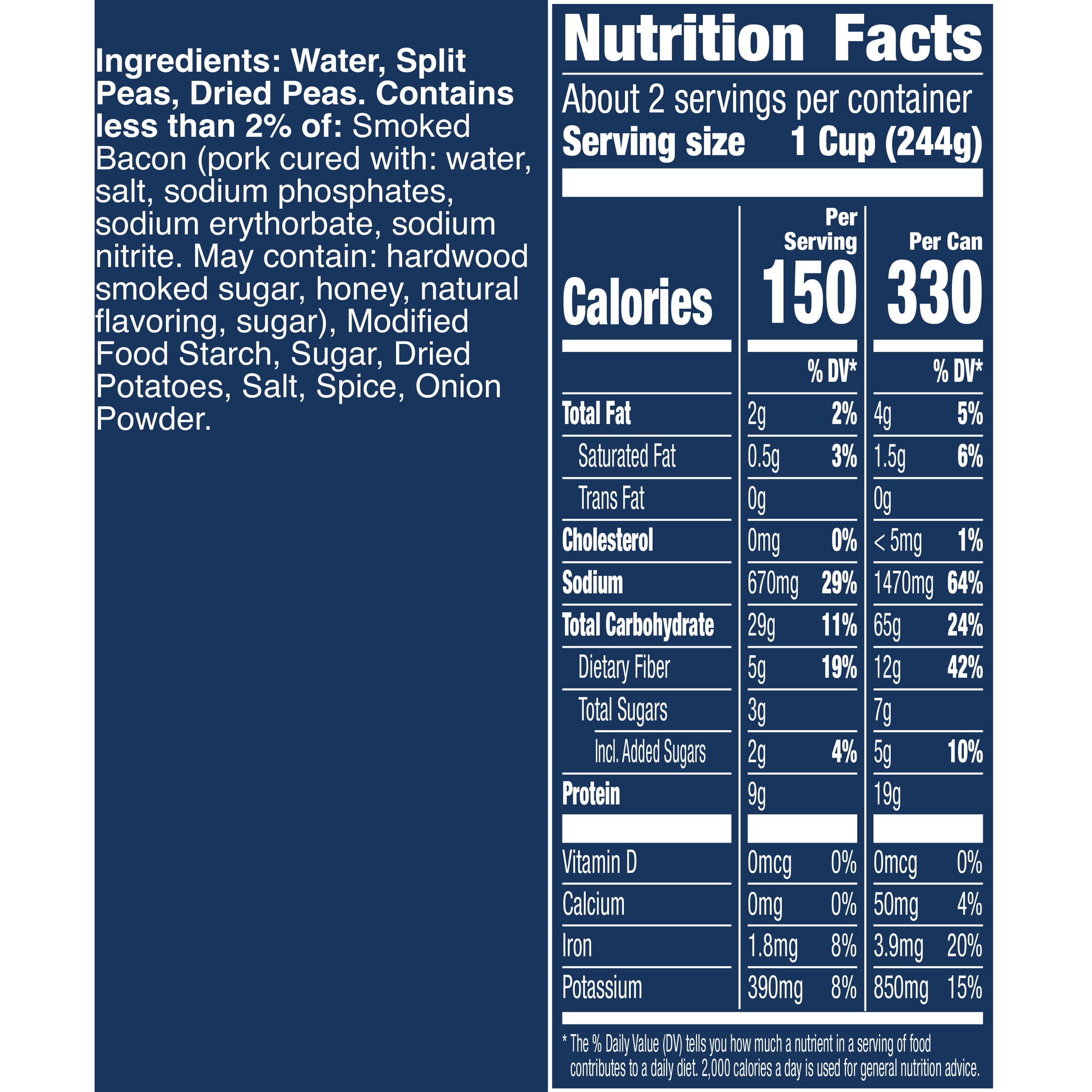 Progresso Green Split Pea Soup, Vegetable Classics Canned Soup, Gluten Free, 19 oz