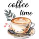 thumbnail image 3 of Adhesivos de pared para café Coffee Time, taza de café, PVC, 30 x 29 cm, 3 of 4