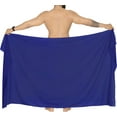 thumbnail image 3 of HAPPY BAY Men's Pareo Standard Swimsuits Sarong Full Beach Wrap One Size Mary Blue-M34 Summer Vacation Party, 3 of 4
