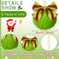 thumbnail image 3 of 12pcs Green Furry Christmas Ball Ornaments Xmas Green Furry Elf Ornaments Christmas Ball Hanging Decorations Christmas Tree Decorations Ball for Xmas Tree Party Gifts Supplies(8cm/3.14inch), 3 of 6