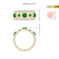thumbnail image 4 of ANGARA Lab Grown Art Deco Inspired Graduated Emerald and Diamond Ring for Women in 14K Yellow Gold (Size-3.8mm) | May Birthstone, Anniversary, Jewelry Gift for Women | Lab-Grown Emerald Ring, 4 of 6