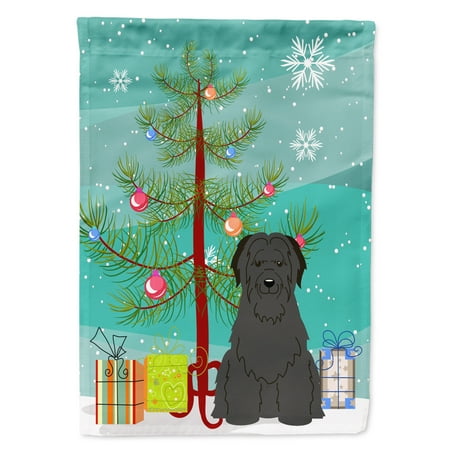 Carolines Treasures BB4206GF Merry Christmas Tree Briard Black Flag Garden Size   Small  multicolor
