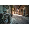 thumbnail image 2 of Podt, Martin 32x23 White Modern Wood Framed Museum Art Print Titled - Winter Nighttime Street 1, 2 of 4