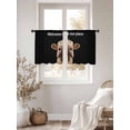 thumbnail image 4 of Funny Cow Sheer Curtains 54 Inches Length 2 Panels Set, Window Sheer Curtains for Living Room/Bedroom, Welcome To OUR Place Modern Retro Light Filtering Rod Pocket Curtain 52''x54''x2, 4 of 8