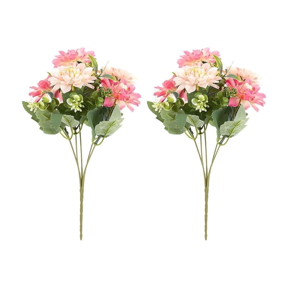 YIKA Simulation Flower 2pcs Simulated Peony Flower Home Decoration Vase Flower Arrangement Festive Vibes Decoration Wedding Flowers Fake Flowers Festival Decorations Hot Pink
