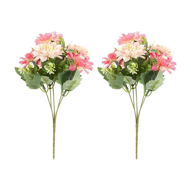 Set de 2 Flores Artificiales de Peonía | Ramo Realista de Seda para Decoración del Hogar, Bodas, Oficina y Arreglos Festivos | Sin Mantenimiento | Exhibición Decorativa de Larga Duración