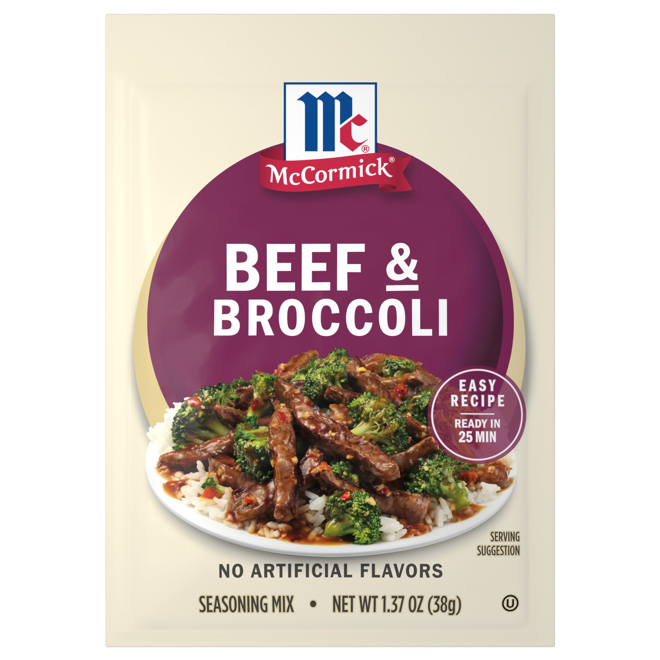 (12 pack) McCormick Beef Broccoli Seasoning Mix, 1.37 oz Packet