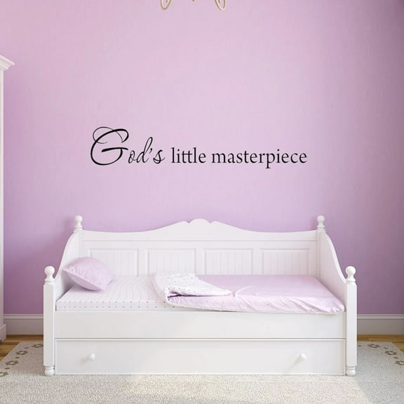 VWAQ God's Little Masterpiece Nursery Wall Decals Baby's Room Wall Art VWAQ-1762 (22"W X 4.5"H)