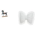 thumbnail image 1 of Figura de caballo,Figura de caballo Escultura animal coleccionable,Cojín con lazo bonito,Almohada con forma de lazo,bonito cojín decorativo con lazo,Funda de almohada con lazo suave y cómodo, 1 of 8