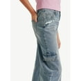 thumbnail image 3 of Justice Girls Wide Leg Cargo Jeans, Sizes 6-18, Slim & Plus, 3 of 8