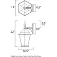 thumbnail image 2 of Maxim Westlake Three Light 22-Inch Outdoor Wall Light - Black - 1008BK, 2 of 2