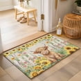 thumbnail image 3 of Farm Highland Cattle Area Rugs 2x3ft Farmhouse Sunflower Cow Fence Linen Texture Floor Rug&nbsp;Non Slip Low Pile Ultra Soft Throw Carpet for Entryway Indoor Entrance Kitchen Bathroom, 3 of 9