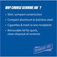 thumbnail image 2 of Genuine Joe, GJO58883, Fire-safe 3-Gallon Ashtray Receptacle, 1 Each, Stainless Steel, 2 of 2