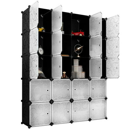 Langria 20 Storage Cube Organizer Wardrobe Modular Closet Plastic