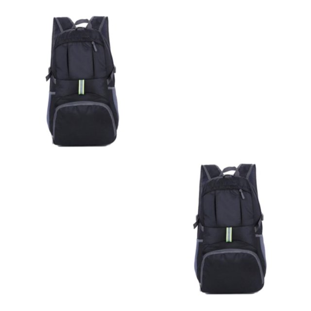 Greeniant impermeable y resistente al desgarro para acampar y hacer senderismo de viaje Plegable al aire libre Negro 20-35L Negro 20-35L 2piezas