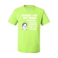 thumbnail image 2 of Wild Bobby, Office Dwight Quote Before I Do Anything, Pop Culture, Men Graphic Tee, Safety Green, Large, 2 of 4