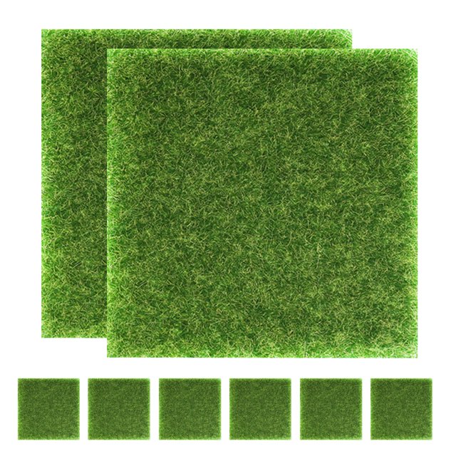 SHISUYAN 8pcs Artificial Moss Turf Landscaping Decorative Prop Garden Decor Fake Grass For Project Fake Grass Rug Garden Fake Turf Moss Sheet Artificial Turf Grass Outdoor