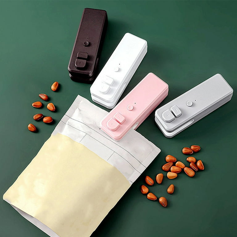 TYHJOY Mini Chip Bag Sealer, Handheld Heat Vacuum Sealer and Cutter,  Portable Chip Bag Resealer Machine for Snack Plastic Fresh Bags Cookies -  Black 