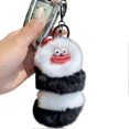 thumbnail image 1 of Cute Fuzzy Caterpillar Bag Charm Keychain Plush Toy for Kids Unisex Soft Fluffy, 1 of 5