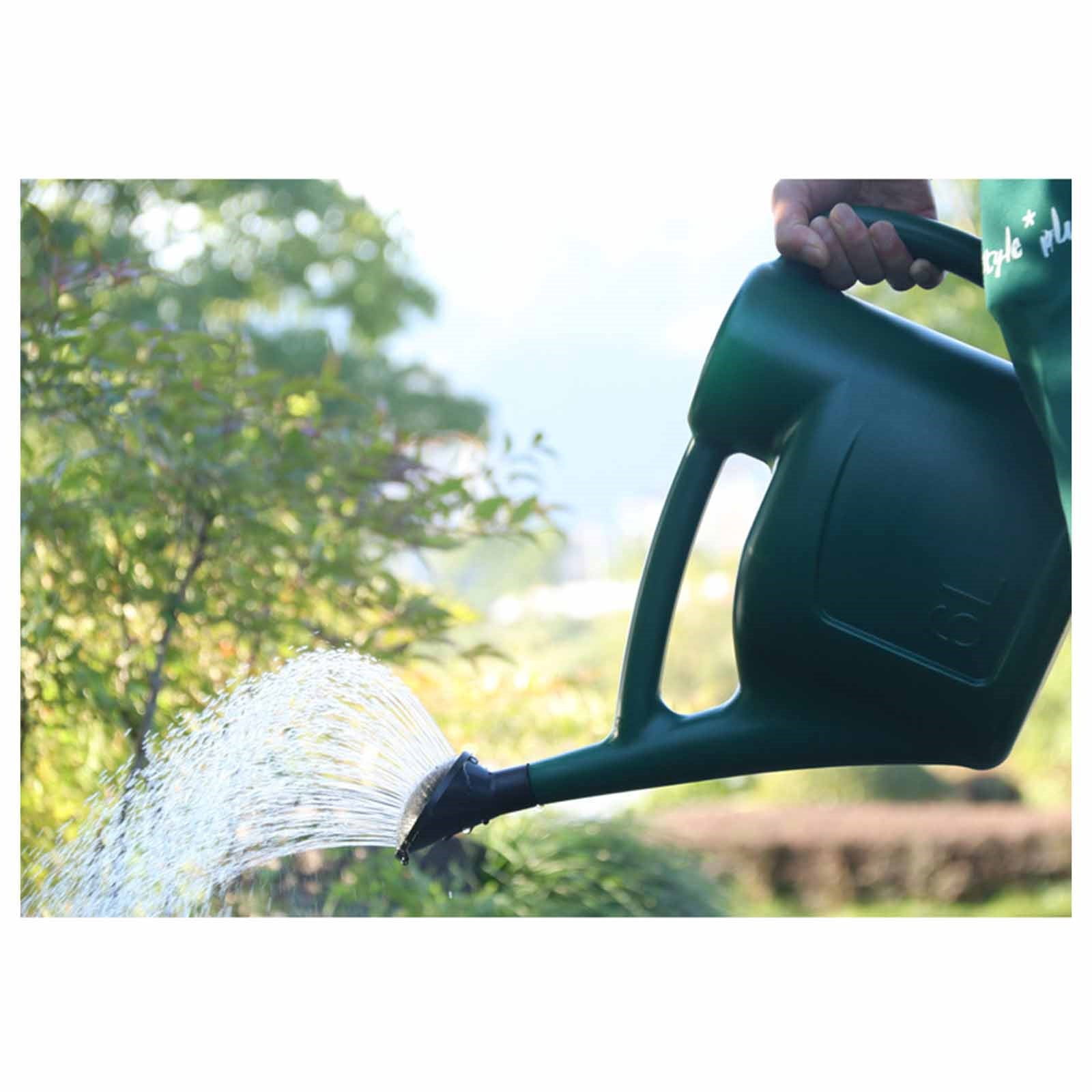 ZLBDYG 3L/9L Large Plastic Watering Can - Detachable Long Spout Indoor/Outdoor Plant Watering Can for Garden, Flowers, Vegetables (Durable Dark Green Design, Ergonomic Handle)