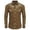 A-Khaki841, variant on XIAONU Mens Floral Embroidered Shirt Slim Long Sleeve Western Collar Button Down Smooth Retro Outdoor Shirts Blouses