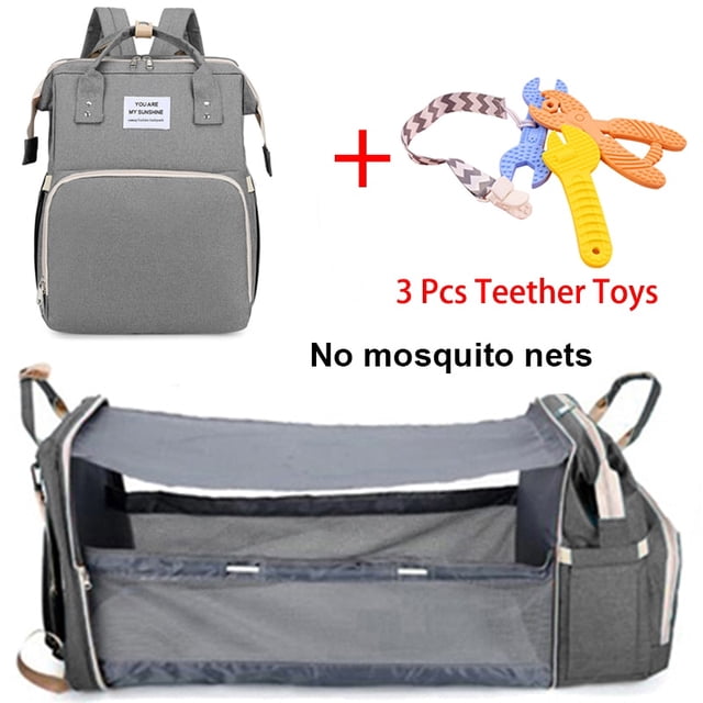 Mochila plegable para mamá, bolsa ligera y portátil para cuna, de gran capacidad, para bebé y Mujer