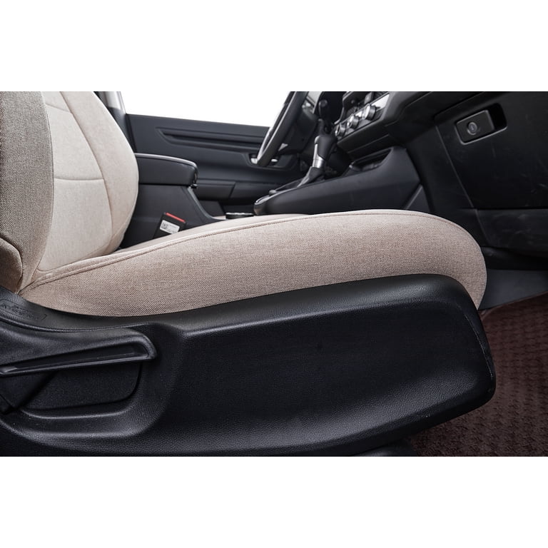 TTX LIGHTING Full Set Car Seat Covers For Honda Civic | Breathable Ice Silk & Leather Covers (5-Seat, Black/Gray)
