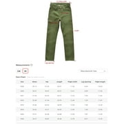 Saucezhan Men's Jeans Vulcanization Olive Green Selvedge Denim Jeans Vintage Regular Fit Taper Leg