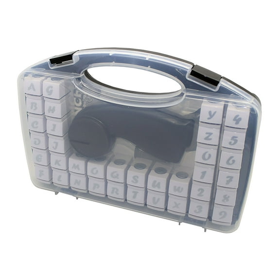Bira Craft Cassette Craft Punch Alphabet number Set 36 Piece with Handle for Paper Crafting