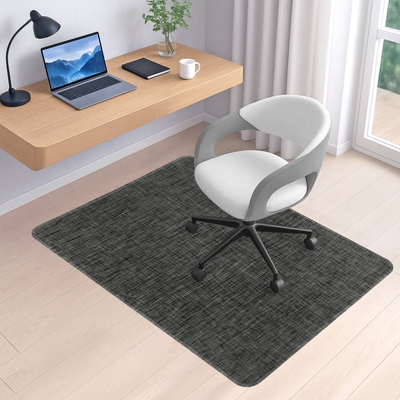 BesWin Office Chair Mat for Hardwood Floor 36" x 48" Under Desk Computer Rolling Chair Mat for Wood/Tile Floor Non-Slip Heavy Duty Desk Rug Hard Floor Protector(Black)
