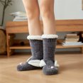 thumbnail image 3 of AOOCHASLIY Christmas/Daily Socks Woman's Girls Winter Rabbit Ears Thicken Warm Non-slip Combed Tube Floor Middle, 3 of 5