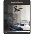 thumbnail image 3 of Ventilador de Techo EDISHINE 42" Negro con Control Remoto Regulable 120V, 3 of 9