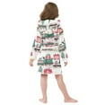 thumbnail image 4 of FORMRS Niños Bathrobe Unisex Hooded Robe Soft Plush Pajamas Sleepwear, Size 10-12T, Christmas Train, 4 of 7