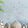 thumbnail image 1 of Pegatinas De Pared Con Estrellas Y Nubes De Arcoíris Que Brillan En La Oscuridad Para La Sala De Estar Y La Sala De Juegos, 1 of 8
