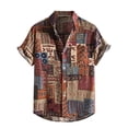 thumbnail image 3 of Chemise Hawaïenne pour Homme à Manches Courtes Imprimée, Boutonnée, Chemises d'Été de Plage, 3 of 7