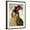 Brown Frame, variant on Art.com Owl with Top Hat Art Print by Fab Funky, Black Frame Wall Art, 17" x 21"