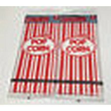 

(2) Popcorn Bags Theatre Carnival Party Red Stripe Retro NEW 8ct