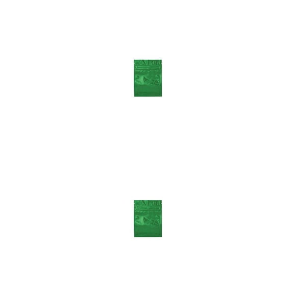 Billuyoard Paquete de 100 piezas Bolsa de papel de aluminio Contenedores de muestra Bolsas de paquete Ziplock con accesorio de envoltura de color brillante Verde 7.5 x 10 cm 2piezas Billuyoard CBP321605