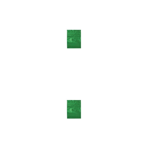 Billuyoard Paquete de 100 piezas Bolsa de papel de aluminio Contenedores de muestra Bolsas de paquete Ziplock con accesorio de envoltura de color brillante Verde 7.5 x 10 cm 2piezas Billuyoard CBP321605