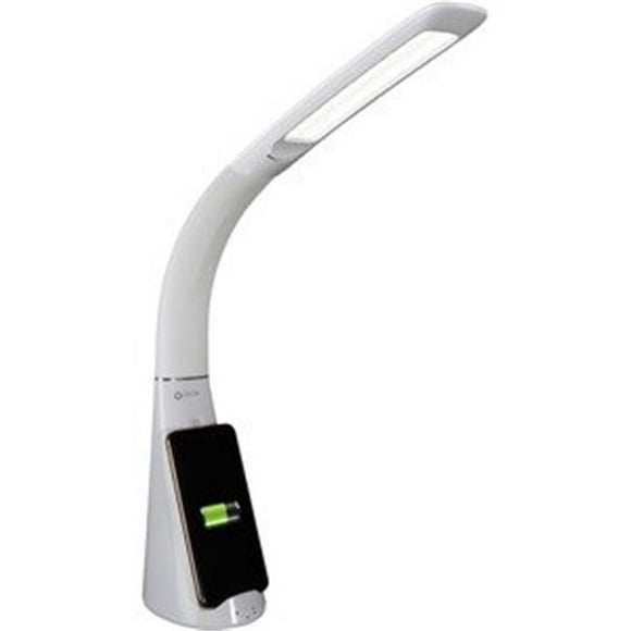 OttLite Technologie OTTSCNQC00S Purifie la Lampe de Bureau à LED avec Recharge et Désinfection Sans Fil