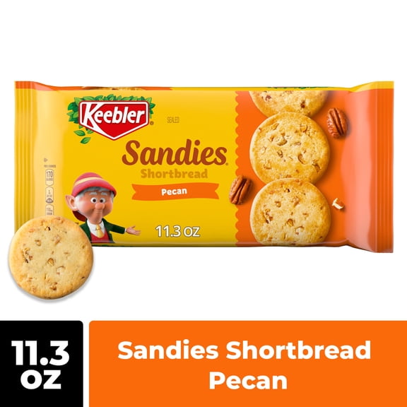 Keebler Sandies Pecan Cookies, Shortbread Cookies with Crunchy Pecans, 11.3 oz