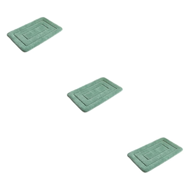 Alfombra de baño antideslizante Toystoory textura protección del suelo fácil limpieza absorción de agua Verde claro 40x60CM