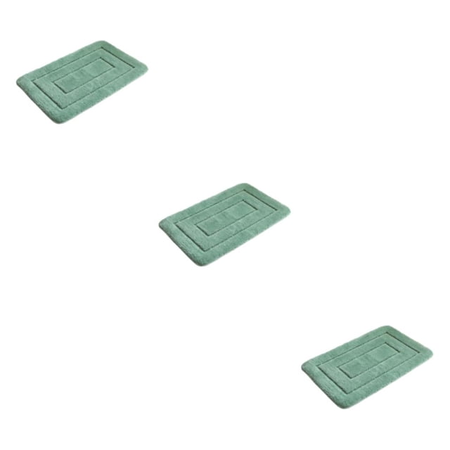 Alfombra de baño antideslizante Toystoory textura protección del suelo fácil limpieza absorción de agua Verde claro 40x60CM