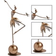 thumbnail image 3 of Sunjoy Tech Ornament Vintage Metal Dancing Girl Garden Statue Waterproof Fade Resistant Ornament Outdoor Decoration, 3 of 7